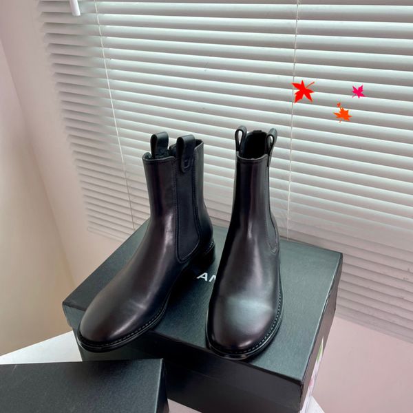 

designer boots classic leather thick-soled desert martinboot winter ladies high heels chirstmas halloween easter day shoelace box womens des, Black