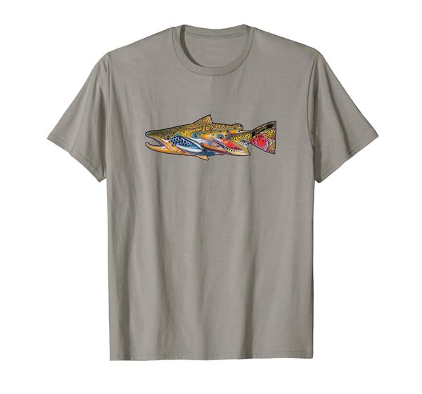 

fab four trout t-shirt derek deyoung fishing gift, White;black