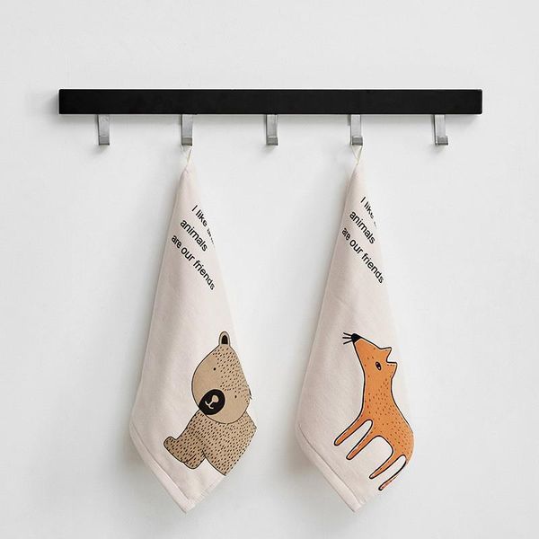 

towel 34x34cm gauze cotton cartoon animal printed children kids baby bathroom square face
