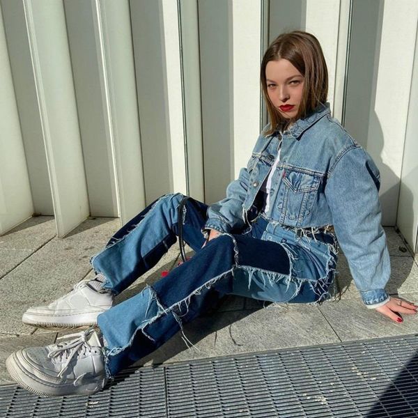 

women's pants & capris woman high waist pink vintage streetwear hip hop straight jeans denim aesthetic wide leg trousers, Black;white