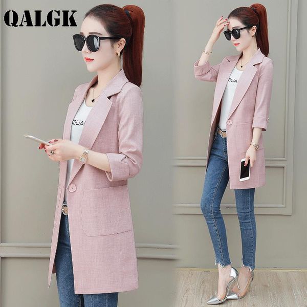 

women's suits & blazers mode vrouwen elegante pak vrouwelijke herfst dunne jas zomer nieuwe zeven punt mouw lange lente, White;black