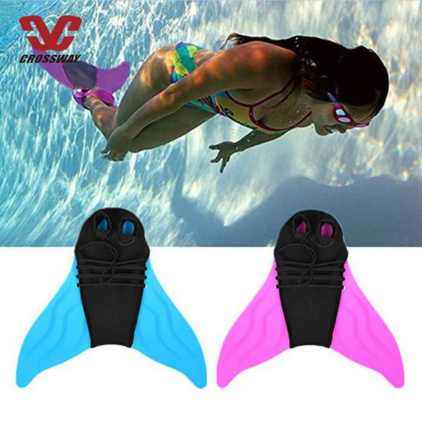 

mermaid flippers children fins double swimming professional scuba diving flippers swimming fin foot snorkeling shoes