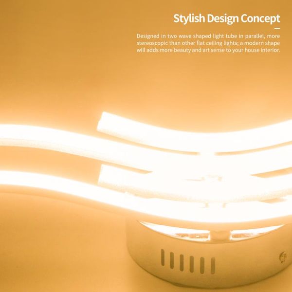 

bulbs quadropod ceiling light modern simple led pendant 28w 4 bar wave