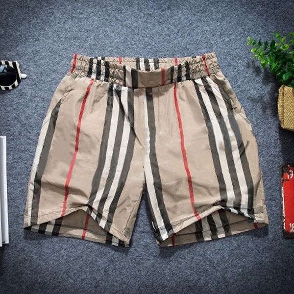 

men's swimming trunks designer shorts women's luxury fashion loose casual with elastic straight plaid quick dry pants, White;black