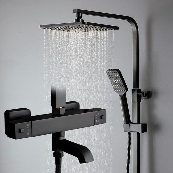 

brass black shower set with pressurized rain spray simple is aspersed copper concealment type take a bathroom sets