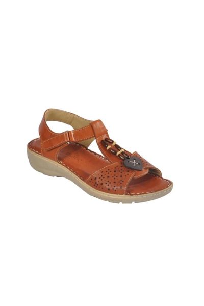 

sandals women tan genuine leather 21304, Black