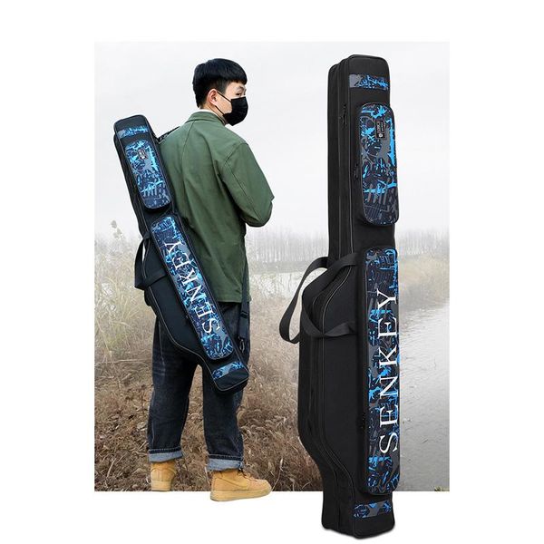 

fishing accessories outdoor bag wear-resistant oxford cloth rod large capacity double-layer thickened gear x549g