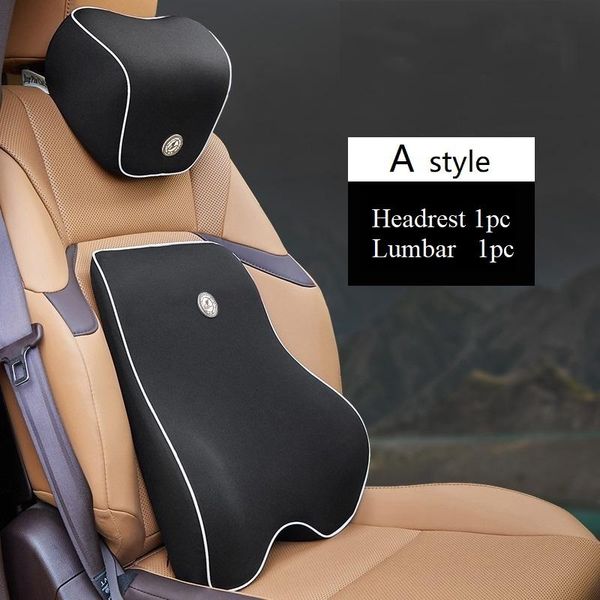 

seat cushions back pain car cushion lumbar support waist for neck pillow headrest nap rest travel long time driving