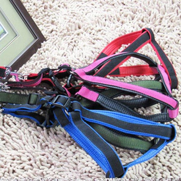 

dog collars & leashes factory wholesale adjustable nylon leash harness collar chain pet chest strap medium and large supplies