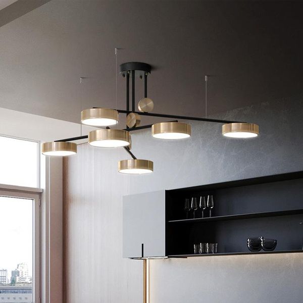 

chandeliers europe modern led glass ball iron hanging lights lustre pendente nordic light lamp ring retro bedroom