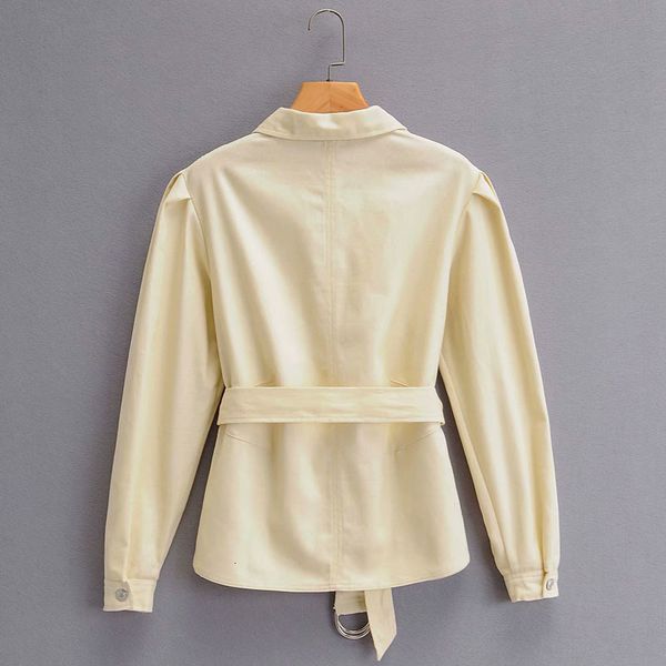 

jackets simple lapel single breasted double pockets with belt long sleeve chic female jacket sweet tooling style women's coat, Black;brown