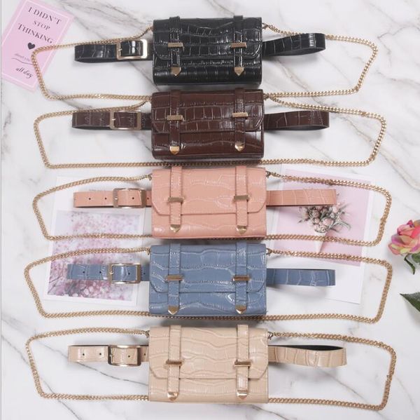 

women waist bag multifunction female fashion pu phone bags small belt girls