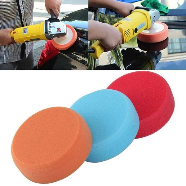 

car sponge thread 14mm polishing heads universal vehicles blue orange red clean