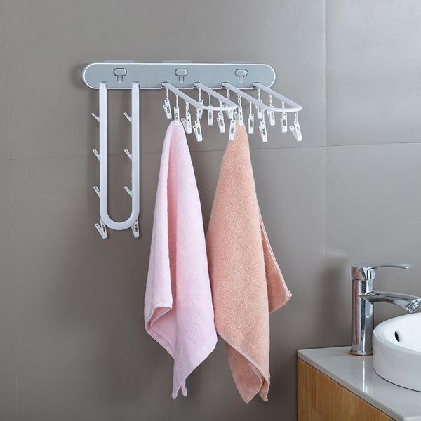 

hangers & racks multifunction bathroom space aluminum robe hook wall mounted clothes coat hanger black accessories