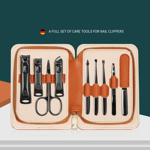 

pieces of beauty care tools, 3pcs nail clippers, stainless steel accessories set, sharp safety scissors, high-end leather art kits