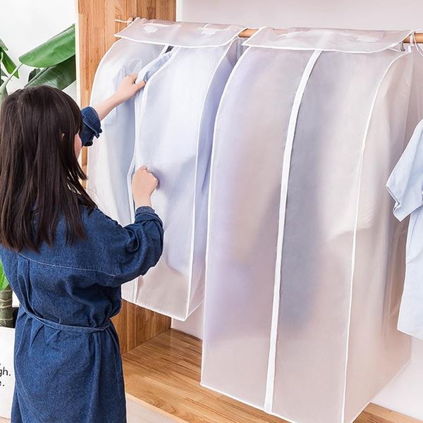 

clothing & wardrobe storage 2pc clothes hanging dust cover dress suit coat bag case organizer