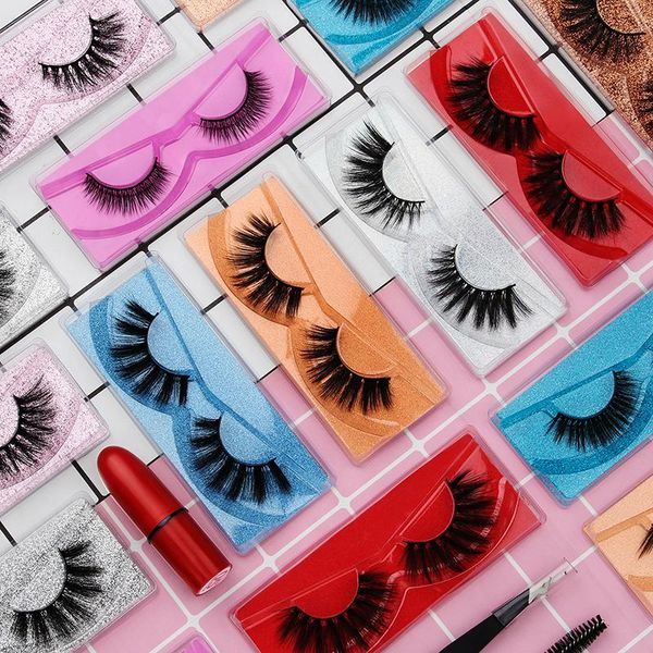 

false eyelashes 3d thick mixed 10 pairs imitation mink hair natural fluffy lashes