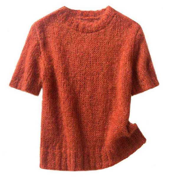 

women's sweaters very gentle, slightly transparent and fairy sweater, female spring and summer hollow out short sleeved blouse, White;black