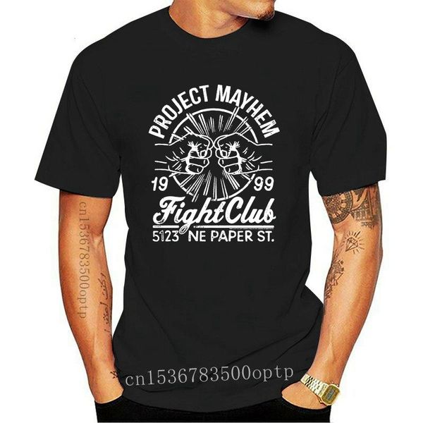 

men's t-shirts summer 2021 fight club project mayhem fist bump 1999 t shirt niie paper street tyleir pulp fiction streetwear john wick, White;black