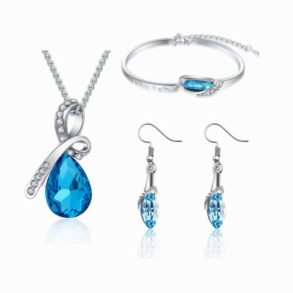 

earrings & necklace jewellery set women fashion jewelry sets for stud, Silver