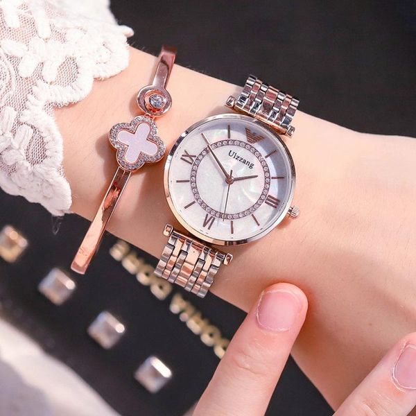 

fashion minimalism dress watch for women rose gold retro antique casual business watches 3atm waterproof gift clock wristwatches, Slivery;brown