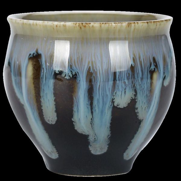 

cups & saucers kiln change tea master cup ceramic bowl blue black grey chawan