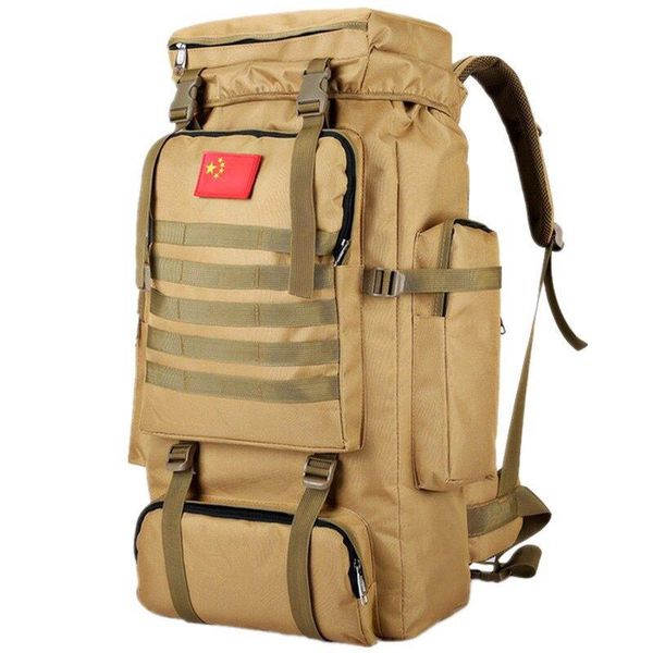 

outdoor bags 70l ultra-large capacity sport waterproof men's backpacks army fans long-distance travel on foot climbing s675