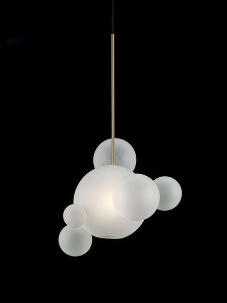 

chandeliers led nordic silver iron glass bubbles lustre chandelier lighting suspension luminaire lampen for dinning room