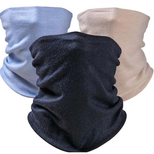 

cycling caps & masks autumn and winter cashmere half mask headwear scarf neck gaiter head cover warm windproof balaclava bandanas sport, Black