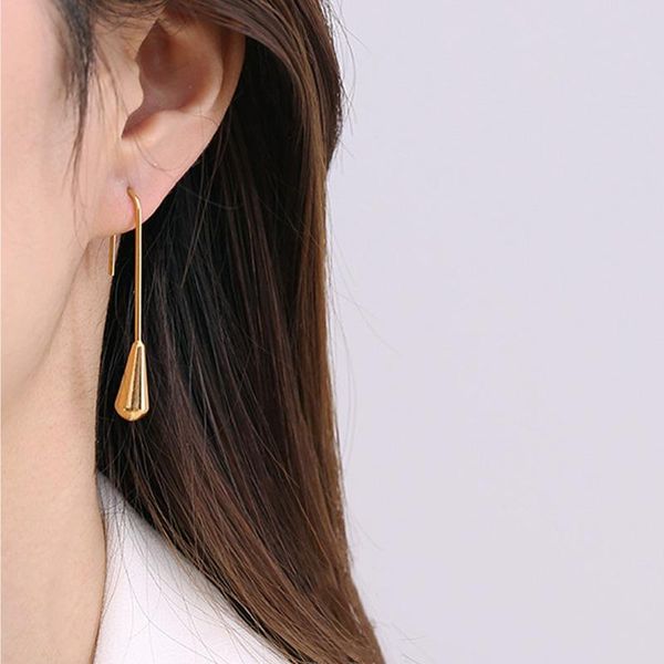

dangle & chandelier pure copper electroplating gold simple fashion exquisite water drop earrings ins jewelry design original personality acc, Silver