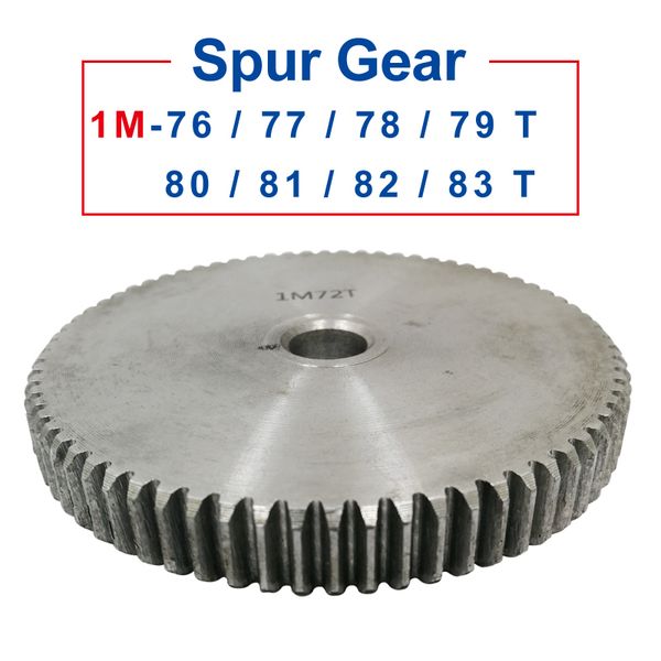 

1 piece spur gear 1m76/77/78/79/80/81/82/83t rough hole 8/10mm wheel 45#carbon steel material motor gear total height 10mm