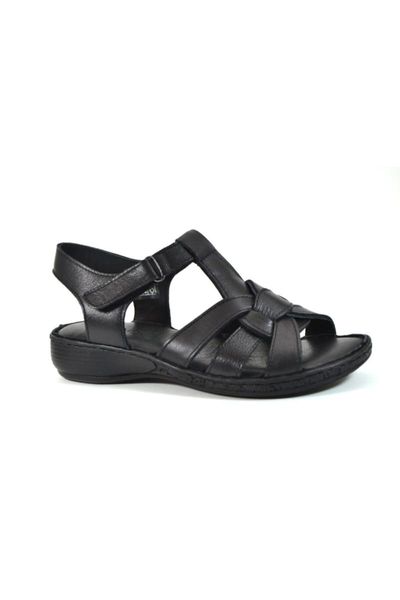 

sandals by74.427 genuine leather orthopedic black female
