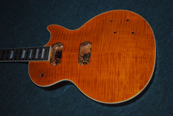 

one piece neck one piece body electric guitar in sunburst ,delivery, semi-finished electric guitar, rosewood fingerboard guitars