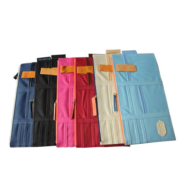 

multifunction sun visor storage bag car cd bag card storage organizer bag vehicles sun visor car organizer 6colors