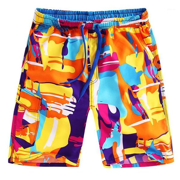 

summer seaside leisure five-point pants 3d printing large size quick-drying fitness men's beach shorts, White;black