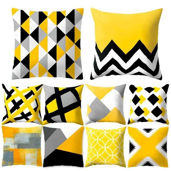 

cushion/decorative pillow 45x45 nordic yellow geometric sofa decorative pillows case cushion covers pillowcase cushions for pillowcover home