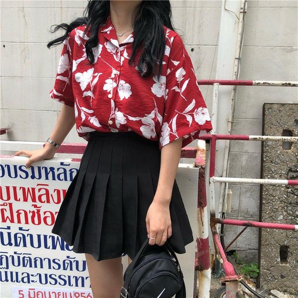 

women's blouses & shirts blouse women shirt 2021 summer loose half sleeve short blusas mujer de moda, White