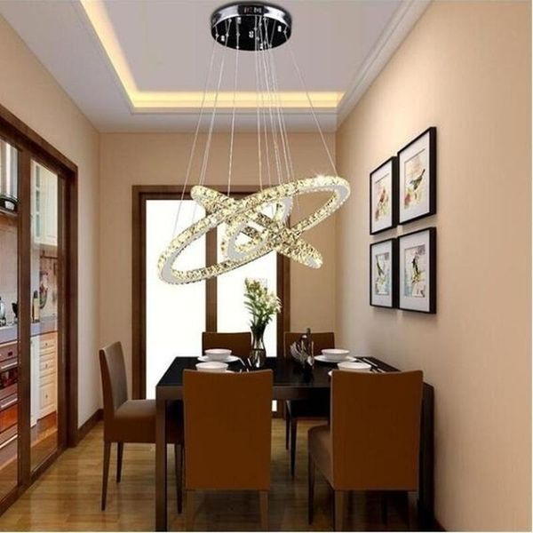 

3ring modern k9 crystal chandelier nordic led hanging lights hanglamp lighting fixtures lustre ceiling round chandeliers