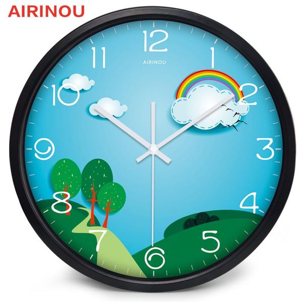 

wall clocks airinou interesting rainbow forest children's bedroom clock the park kindergarten decoration