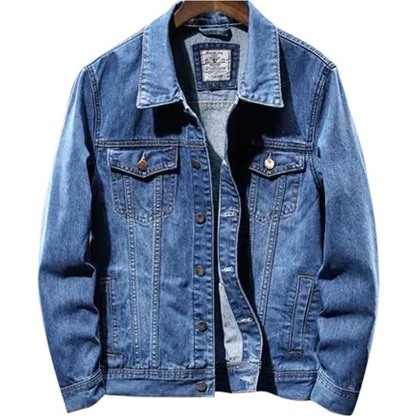 

men's jackets vintage denim jacket men 2021 spring hip hop streetwear korea fashion harajuku loose jeans slim fit quality cowboy coats, Black;brown