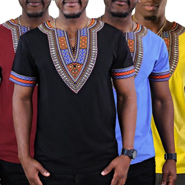 

style african men's clothing dashiki fashion classic printing coat a t-shirt size s  l xl xxl xxxl smr221 ethnic, Red