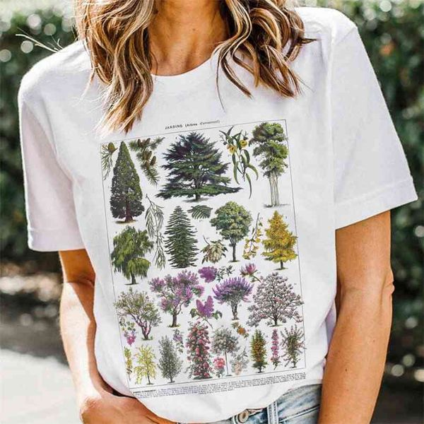 

summer fashion tshirt vintage tree women tshirts graphic tees harajuku travel t-shirt 210512, White