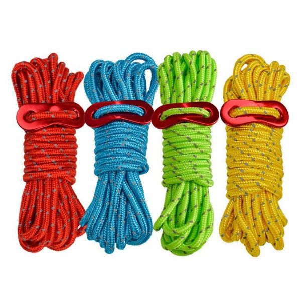 

outdoor gadgets 4pcs paracord camping tent rope for hiking