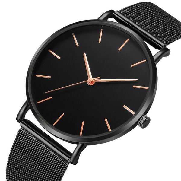 Relógios de pulso Relógios femininos Rose Gold Montre Femme 2021 Cinto de malha feminino ultrafino Moda Relojes Para Mujer Relógios de pulso de luxo Reloj