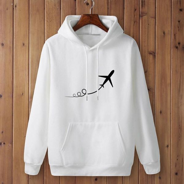 

men's hoodies & sweatshirts airplane taking off letter print men hoody sweatshirt casual funny for boy hipster drop ship, Black