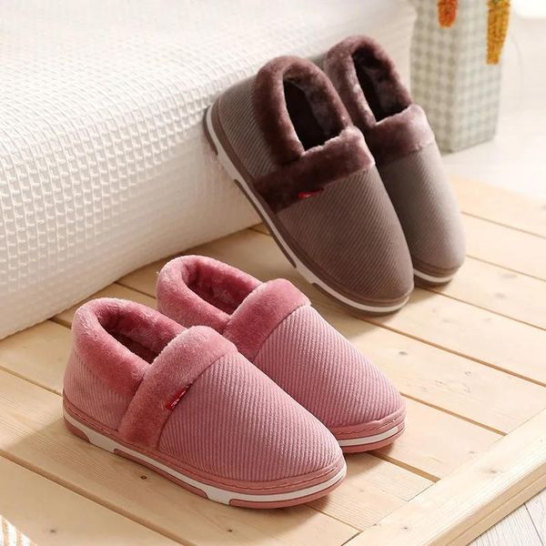 

slippers home for women winter furry short plush woman non slip bedroom couple soft indoor shoes, Black