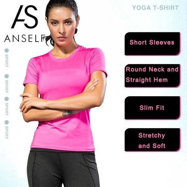 

women's t-shirt women t shirt short sleeve workout running shirts quick dry performance exercise gym baselayer summer, White