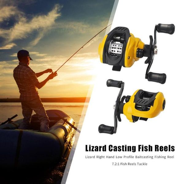 

baitcasting fishing reel solid color lizard long s 17+1bb low profile casting right hand fish reels
