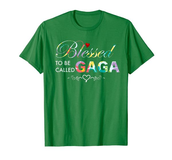 

blessed to be called gaga t-shirt for grandmothers, White;black