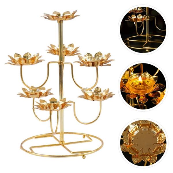 

candle holders 1pc lotus butter lamp base holder creative temple
